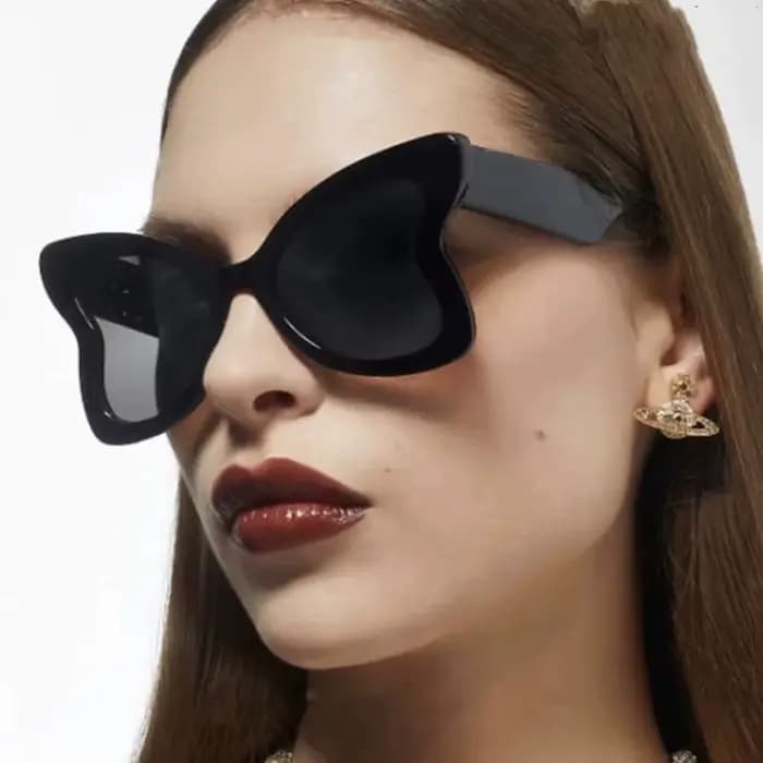 Lunettes de soleil papillon surdimensionnées pour femmes