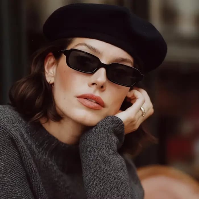 Lunettes de soleil carrées de petite taille pour femmes Ruiao