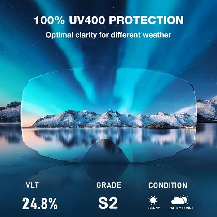 Lunettes de Ski Anti-buée Double couche UV400 grandes