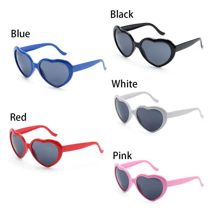 Lunettes à effets de diffraction de coeur d'amour créatifs unisexes