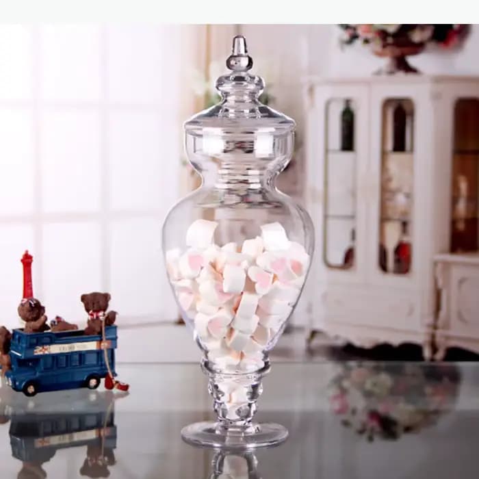 Pot de rangement en verre transparent, pot à bonbons créatif, pot de rangement pour desserts, pots à grains de café et céréales diverses, outil de rangement de cuisine