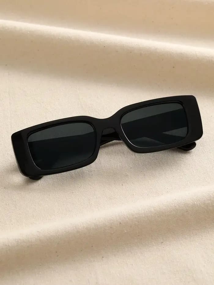 Lunettes de soleil carrées en plastique unisexes