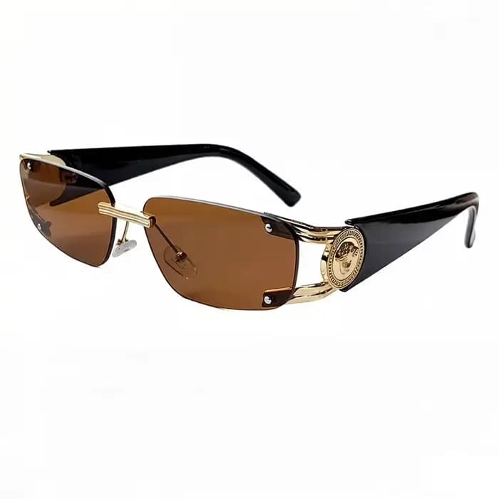 Nouvelles Lunettes de Soleil Sans Monture 2026 Hommes Tendance Vintage Dégradé Décontractées Femmes Design de Marque