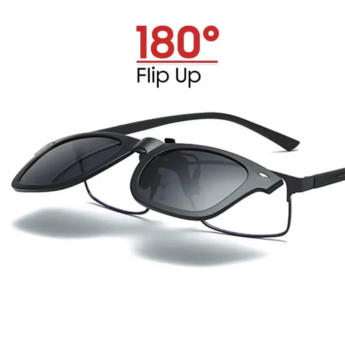 VIVIBEE 2026 Lunettes de soleil à clipser rabattables pour hommes