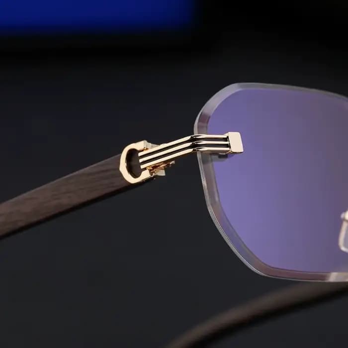 Lunettes de soleil à grain de bois pour hommes