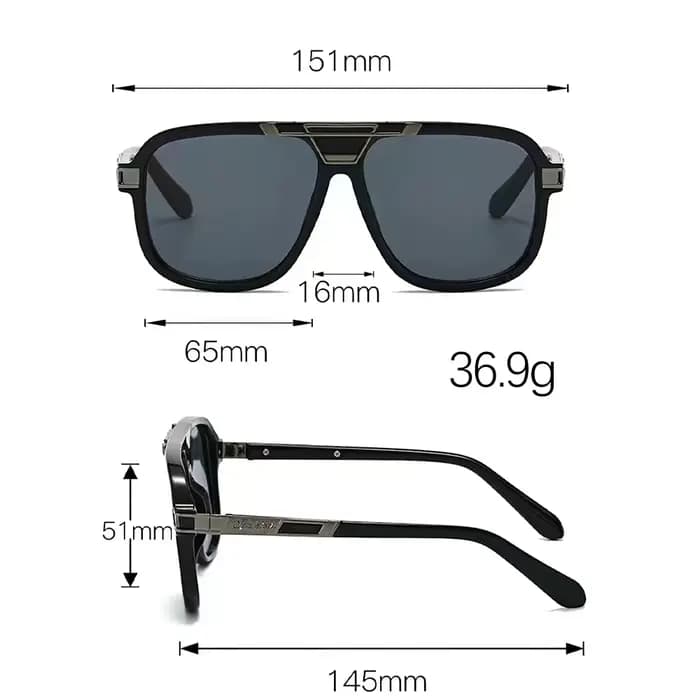 Lunettes de soleil à grande monture pour femmes