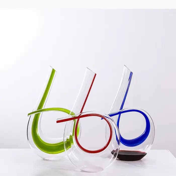Carafe en verre artistique faite à la main, séparateur de vin, récipient à vin pour bar, dispositif de désaération rapide, pot à vin domestique, accessoires de bar, bouteille de vin