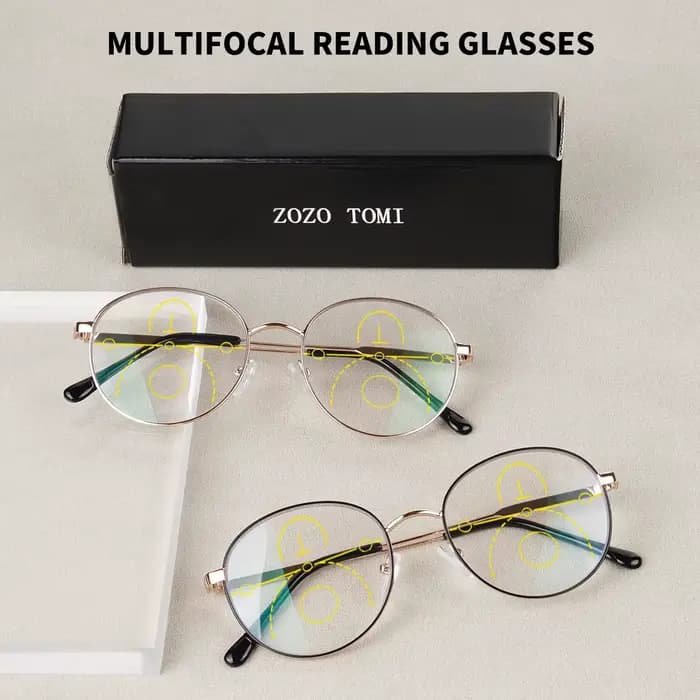Lunettes de lecture multifocales progressives classiques pour hommes et femmes