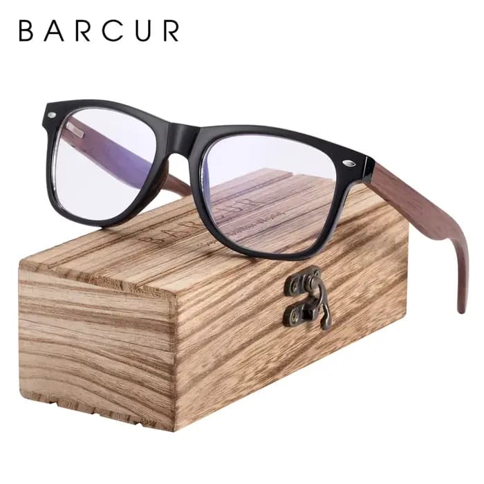 Lunettes Anti-rayons bleus en bois de BARCUR