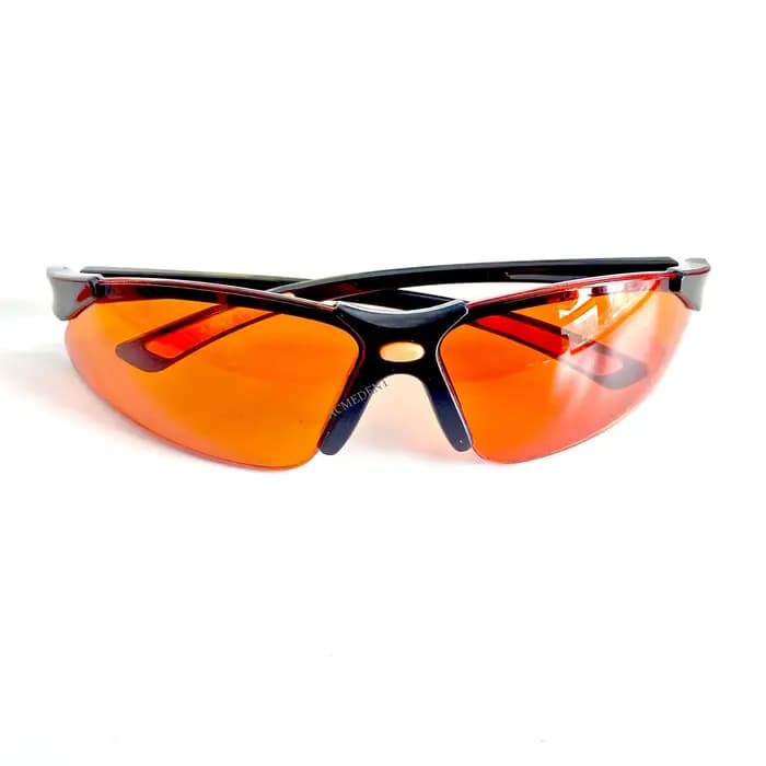 Bloc de lunettes dentaires Orange, lumières bleues UV LED, Assistant de lunettes, plaque à main, durcissement de la lumière, boîte de protection d'ombrage
