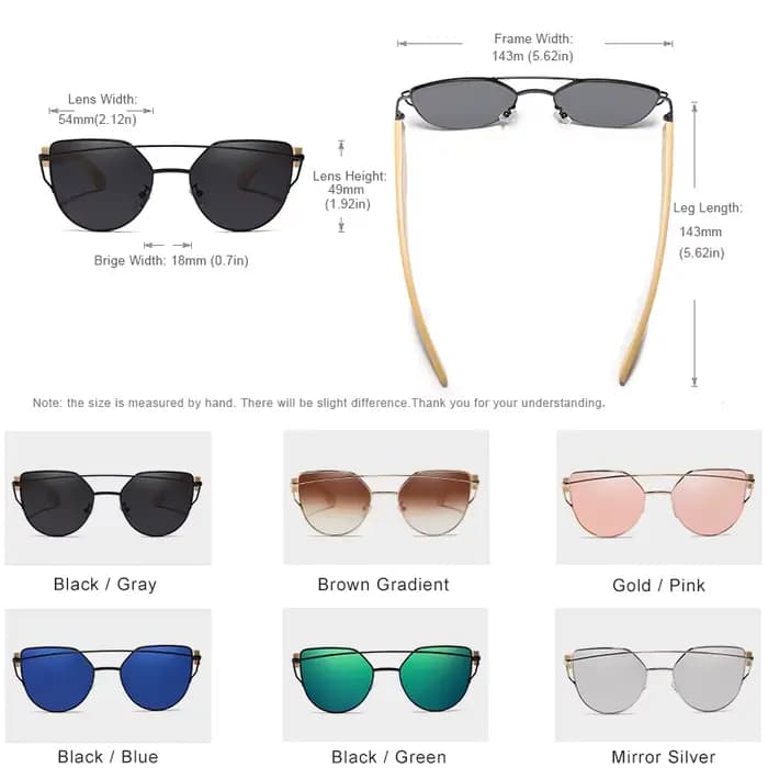 Lunettes de soleil en bambou fait à la main
