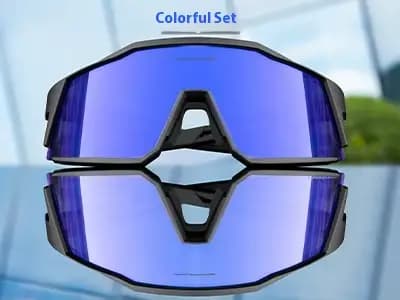 KAPVOE lunettes de cyclisme à couleur changeante activités de plein air lentilles de soleil rouge bleu