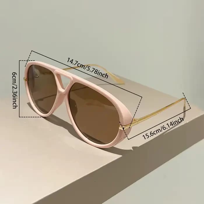 KAMMPT lunettes de soleil pilote surdimensionnées 2025 nouveau dans Vintage Double pont
