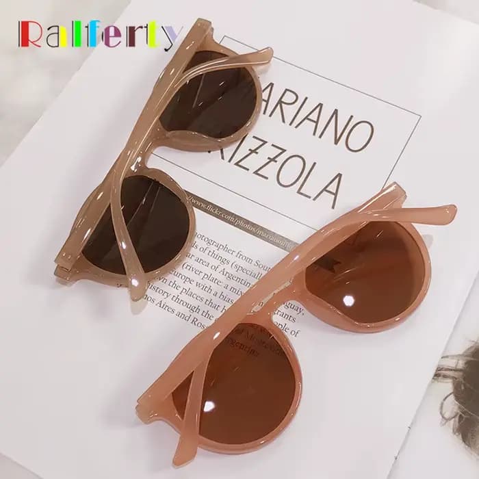 Ralferty-Lunettes de soleil rondes rétro pour femmes