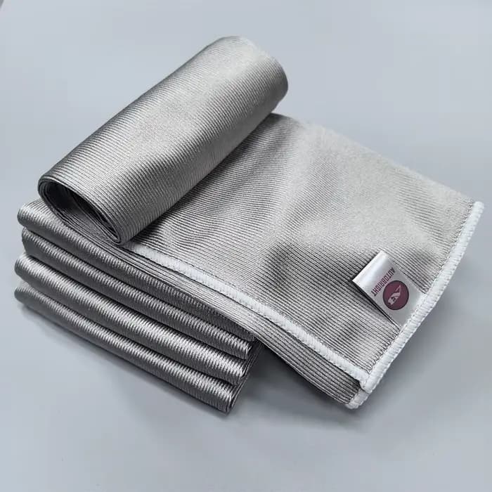 AUTOBRIGHT gris 40 cm x 40 cm 400GSM serviette de nettoyage de verre de haute qualité pour voitures ustensiles de cuisine fenêtres intérieures tissus électroniques