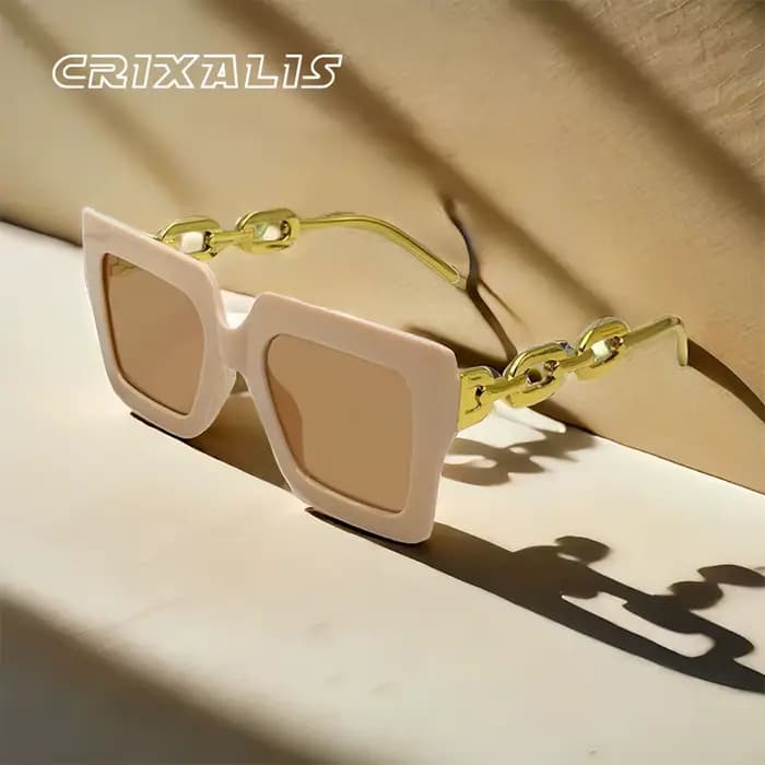 Lunettes de soleil carrées de luxe pour femmes