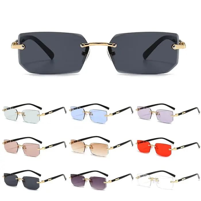Lunettes de soleil sans monture tendance pour hommes et femmes
