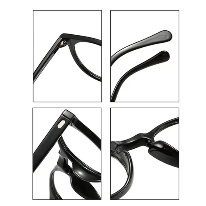 Petites lunettes de Transition classiques noires mates
