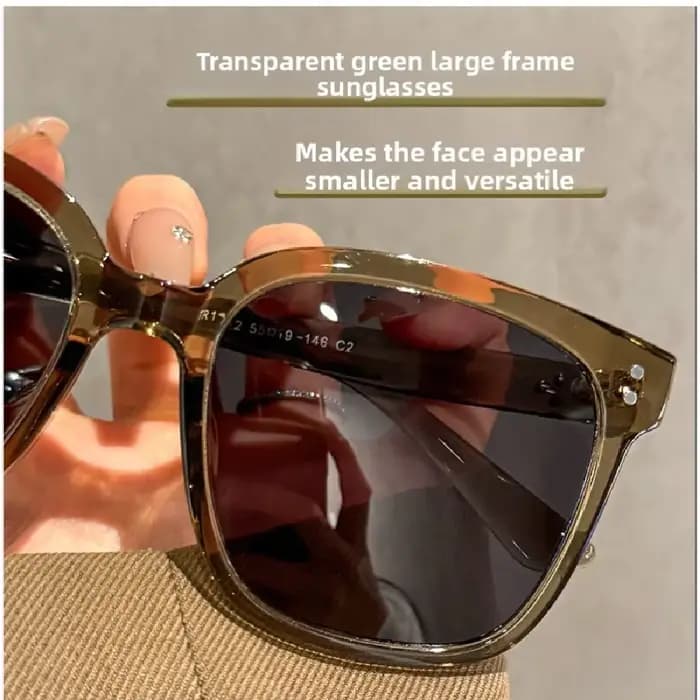 CLLOIO Lunettes de soleil décontractées à monture carrée large pour hommes et femmes