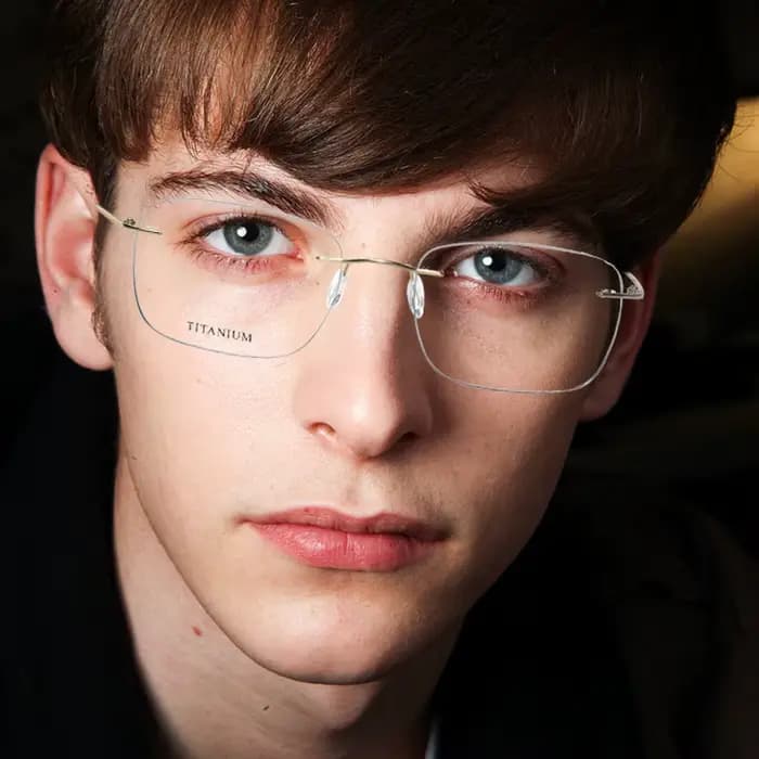 Lunettes de vue en titane pur pour hommes
