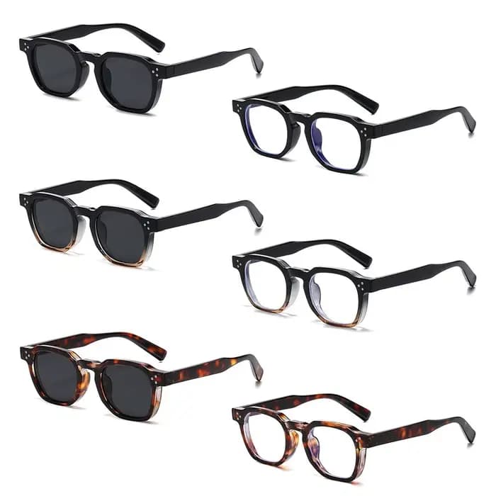 Lunettes de soleil à rivets ronds