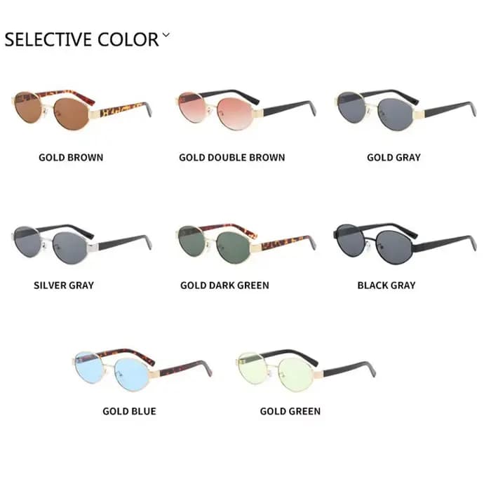 Lunettes de soleil vintage de créateur pour femmes et hommes 2026 – Monture ovale petite et tendance
