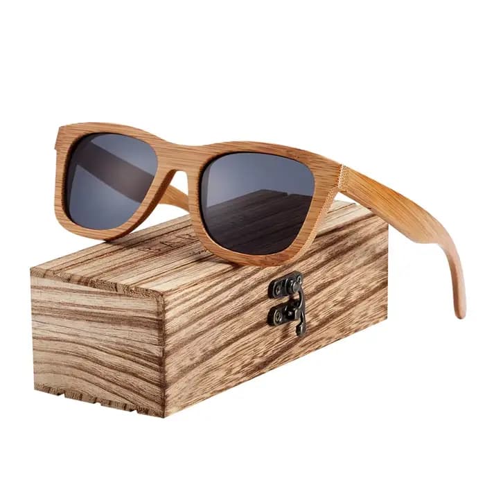 Lunettes de soleil en bambou pour hommes et femmes