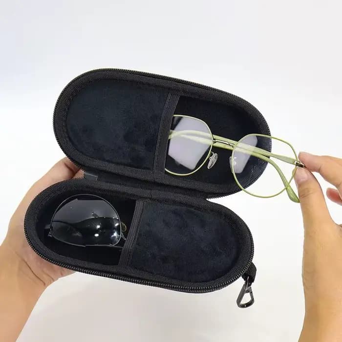 Étui rigide double pour lunettes