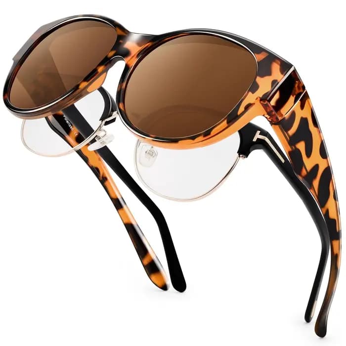 Lunettes de soleil polarisées adaptées aux lunettes