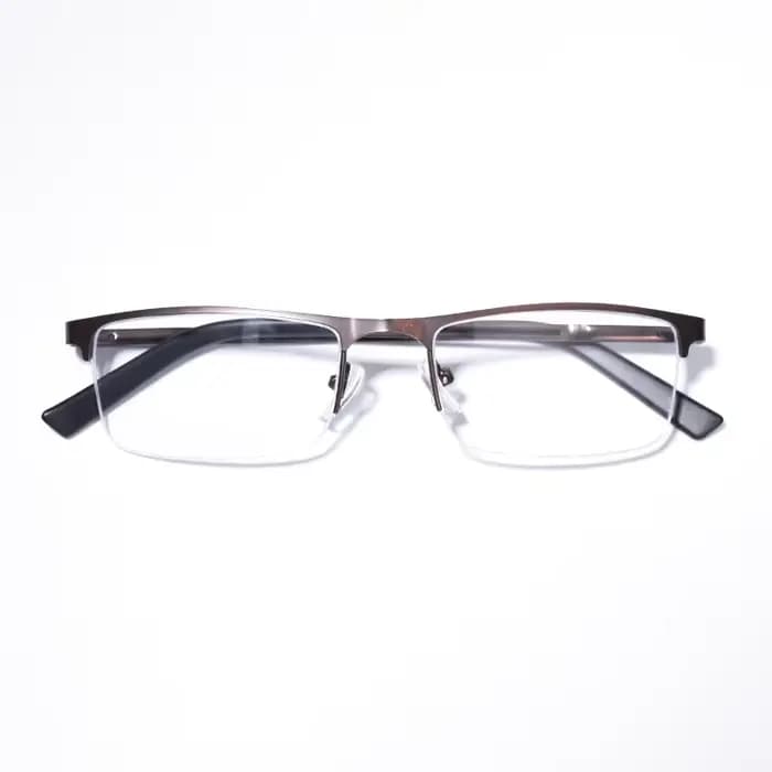 Lunettes de lecture carrées en métal pour hommes