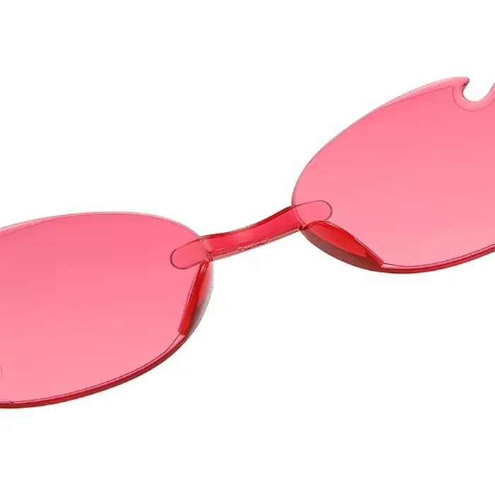 Lunettes de soleil tendance sans bords en forme de flamme