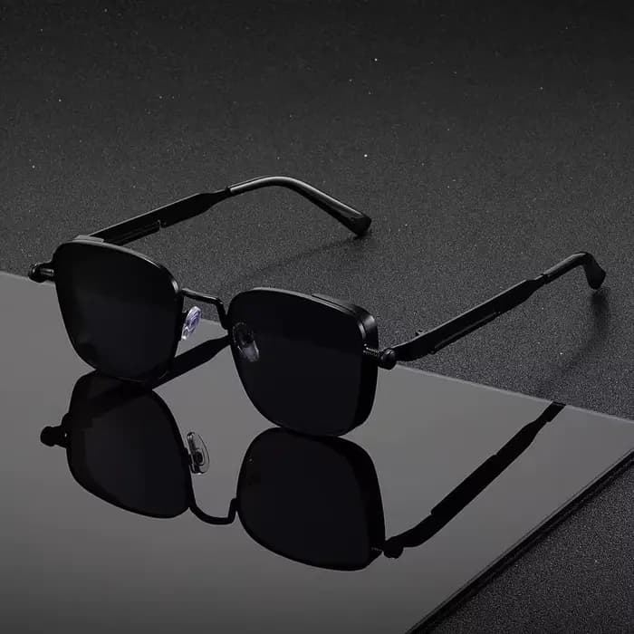 Lunettes de soleil de conduite haut de gamme pour hommes, anti-UV, en métal de haute qualité, style punk, tendances mode, protection UV400