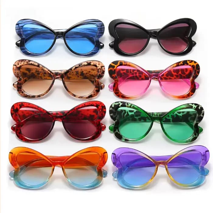 Nouveauté Vintage papillon lunettes De soleil femmes hommes