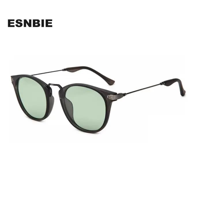 Italie Design lunettes de soleil polarisées pour hommes TR90 ultraléger Vintage rond femmes nuances UV400