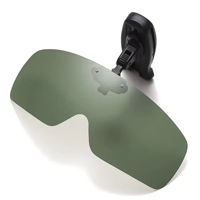 Lunettes de soleil de pêche avec clip anti-UV polarisées vin