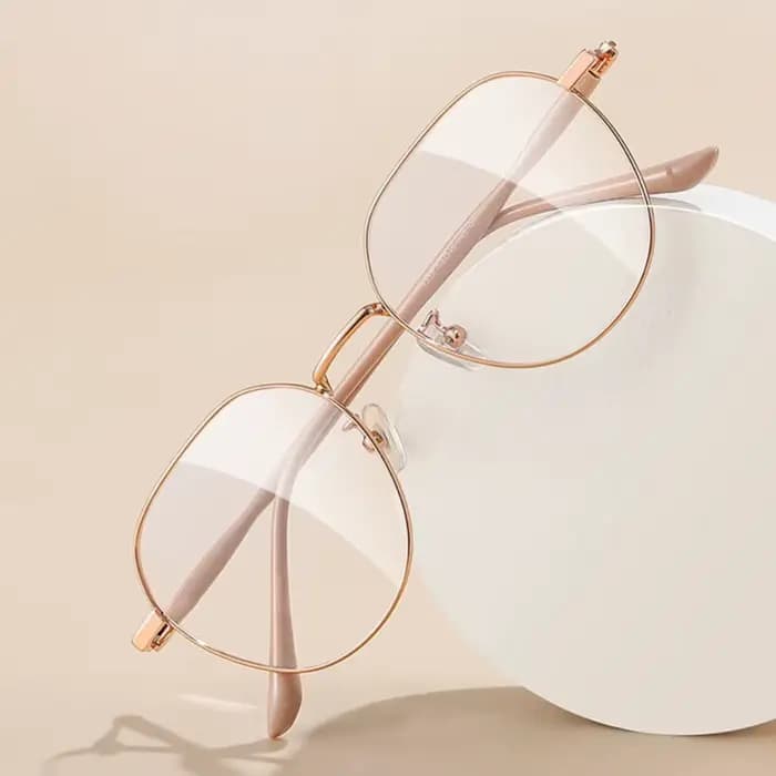 Lunettes de lecture presbyopes pour ordinateur en or rose