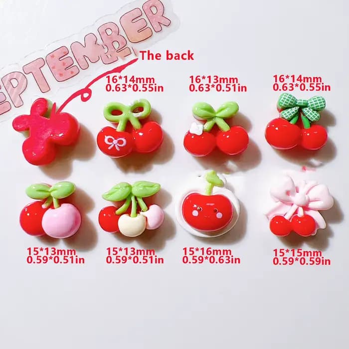 14 pièces, cerise, bricolage, autocollant décoratif pour réfrigérateur. Accessoires, décorations de cadres, décorations murales, scrapbooking