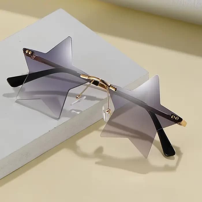 Lunettes de soleil sans monture en forme d'étoile