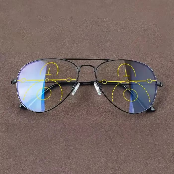 Lunettes de lecture multifocales photochromiques de style décontracté pour hommes