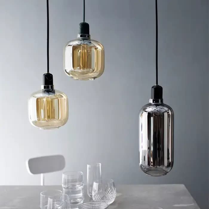 Normann Amp suspension rétro LED verre suspension lampe pour chambre salle à manger salon Restaurant décor nordique marbre lustre