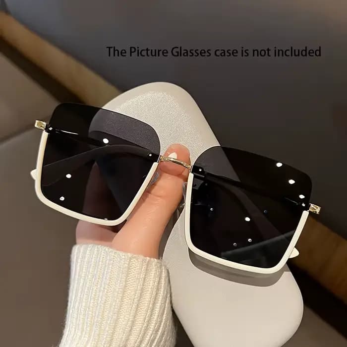Lunettes élégantes à demi-monture noires pour femmes