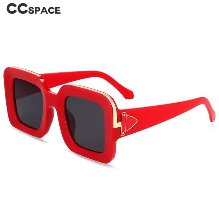 Lunettes de soleil rectangulaires à grand cadre pour hommes et femmes