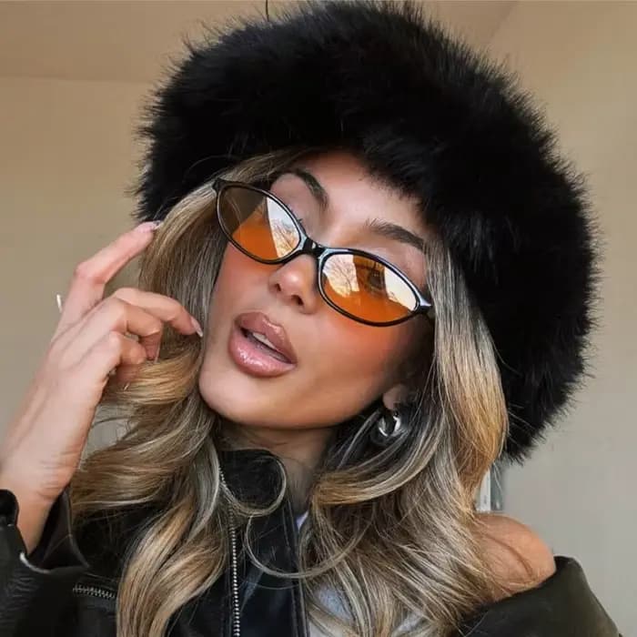 Lunettes de soleil ovales rétro pour femmes