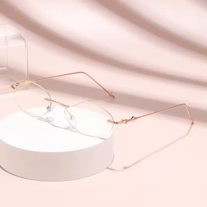 Lunettes photochromiques sans cadre pour myopie, verres elliptiques haute définition et lunettes Anti-lumière bleue en forme d'étoile