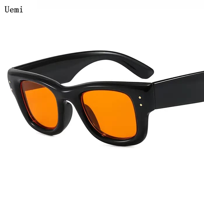 Nouvelle mode décontracté Orange carré lunettes de soleil pour femmes hommes Vintage haute qualité