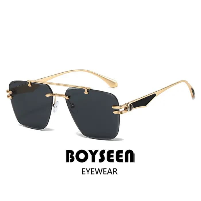 Lunettes de soleil carillon sans cadre avec protection UV pour femmes