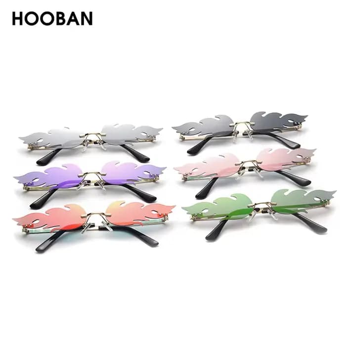 Lunettes de soleil flamme de feu pour femmes et hommes