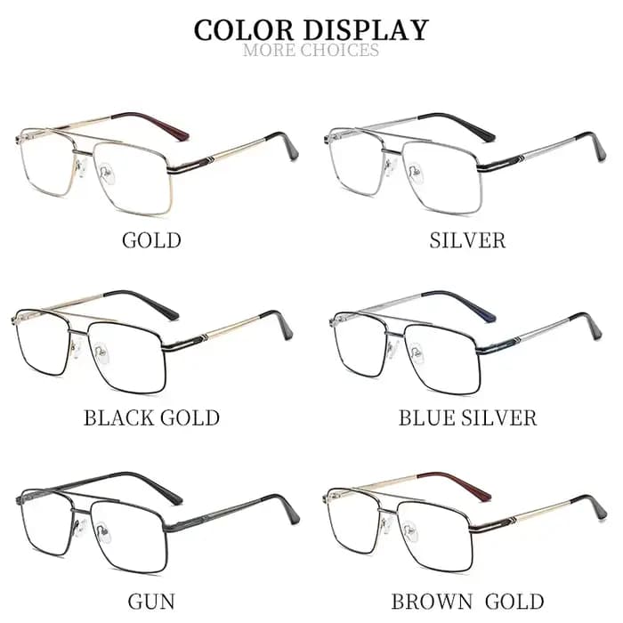 Lunettes vintage en métal doré pour hommes et femmes