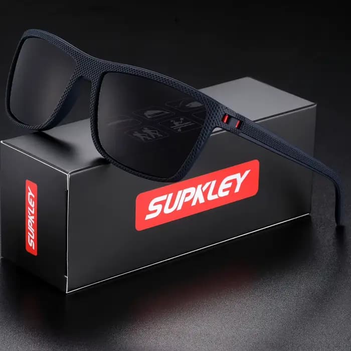 SUPKatteign- Lunettes de soleil polarisées carrées pour hommes et femmes