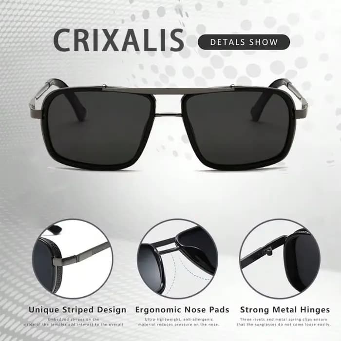 CRIXALIS métal Steampunk lunettes de soleil pour hommes mode Rock Hip Hop